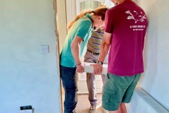 Carrying in the stone for the Altar