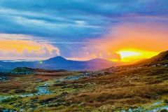 Sunset near the Bed of Saint Patrick at Mám Éan.
