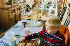 Soda Bread Scored in an Orthodox Cross
